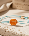 GAS BIJOUX - BRACELETS SQUARE MINIS LIENS DORÉ - 4 COULEURS