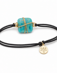 GAS BIJOUX - BRACELETS SQUARE MINIS LIENS DORÉ - 4 COULEURS