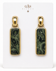 GAS BIJOUX - BOUCLES D'OREILLES CLIPS AURA GRAND MODELE DORÉES - VESSONITE