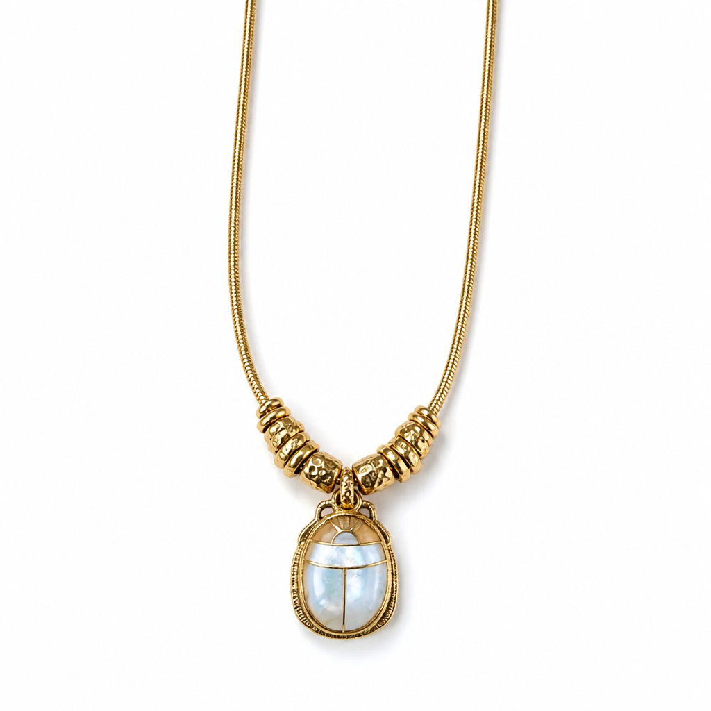 GAS BIJOUX - COLLIER BIA SCARAMOUCHE DORÉ - NACRE BLANCHE