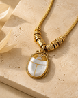 GAS BIJOUX - COLLIER BIA SCARAMOUCHE DORÉ - NACRE BLANCHE