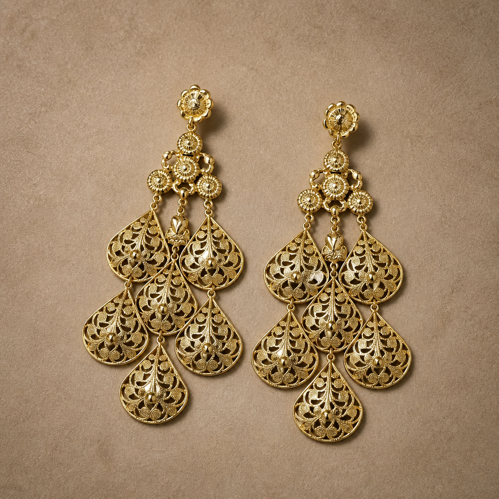 GAS BIIJOUX - BOUCLES D'OREILLES ORFERIA GRAND MODELE DORÉES