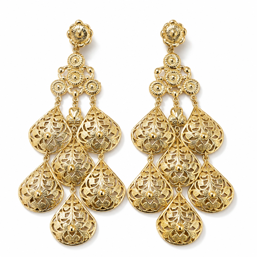GAS BIIJOUX - BOUCLES D'OREILLES ORFERIA GRAND MODELE DORÉES