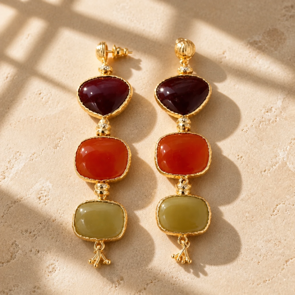 GAS BIJOUX - BOUCLES D'OREILLES SILENE DORÉES