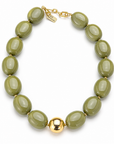 ZAG BIJOUX - COLLIER MAILLES OVALES ACETATE OLIVE - NEW MODELE HIVER 2026