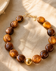 ZAG BIJOUX - COLLIER MAILLES OVALES ACETATE MARRON - NEW MODEL HIVER 2026
