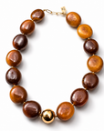 ZAG BIJOUX - COLLIER MAILLES OVALES ACETATE MARRON - NEW MODEL HIVER 2026