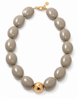 ZAG BIJOUX - COLLIER MAILLES OVALES ACETATE TAUPE - NEW MODELE HIVER 2026