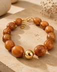 ZAG BIJOUX - COLLIER MAILLES OVALES ACETATE ORANGE - NEW MODEL HIVER 2026