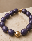 ZAG BIJOUX - COLLIER MAILLES OVALES ACÉTATE VIOLET - NEW MODEL HIVER 2026