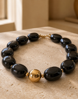 ZAG BIJOUX - COLLIER MAILLES OVALES ACÉTATE NOIR - NEW MODELE HIVER 2026