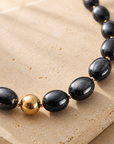 ZAG BIJOUX - COLLIER MAILLES OVALES ACÉTATE NOIR - NEW MODELE HIVER 2026