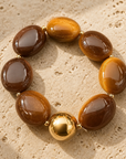 ZAG BIJOUX - BRACELET MAILLES OVALES ACÉTATE MARRON - NEW MODEL HIVER 2026