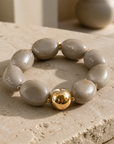 ZAG BIJOUX - BRACELET MAILLES OVALES ACÉTATE TAUPE - NEW MODEL HIVER 2026