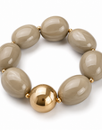 ZAG BIJOUX - BRACELET MAILLES OVALES ACÉTATE TAUPE - NEW MODEL HIVER 2026