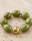 ZAG BIJOUX - BRACELET MAILLES OVALES ACÉTATE OLIVE - NEW MODEL HIVER 2026