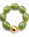 ZAG BIJOUX - BRACELET MAILLES OVALES ACÉTATE OLIVE - NEW MODEL HIVER 2026