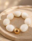ZAG BIJOUX - BRACELET MAILLE OVALES ACÉTATE BEIGE - NEW MODEL HIVER 2026