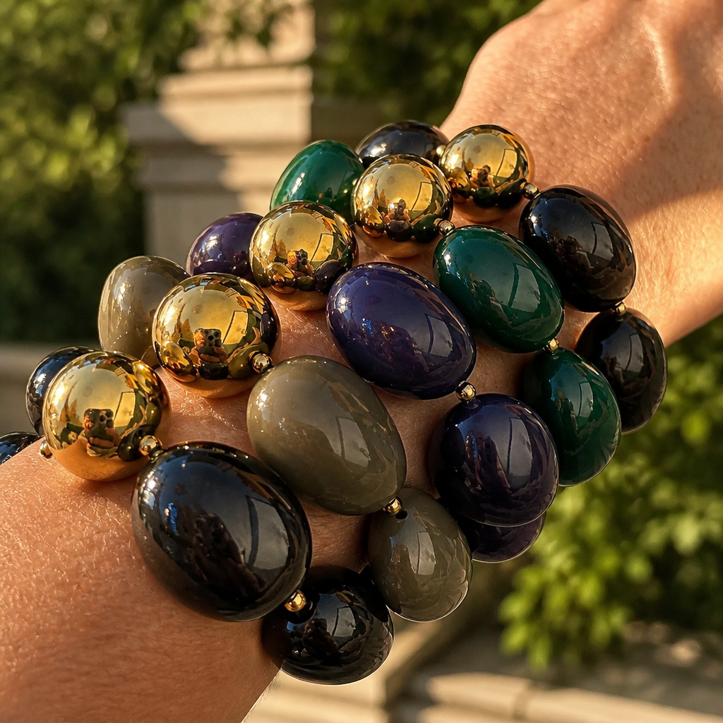 ZAG BIJOUX - BRACELET MAILLES OVALES ACÉTATE VIOLET - NEW MODEL HIVER 2026