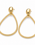ZAG BIJOUX - BOUCLES D'OREILLES FORME GOUTTES MARTELÉES DORÉES