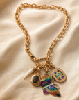 GAS BIJOUX - COLLIER CONSTANTINE DORÉ - PAPILLON MULTICOLORE