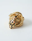 GAS BIJOUX - BAGUE NAKAHI EMAIL doré à l'or fin - Taille 56