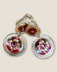 GAS BIJOUX - Boucles d'oreilles SEQUIN dorée Marron