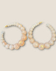 GAS BIJOUX - Boucles d'oreilles créoles Andy grand modèle dorées - Beige fonce