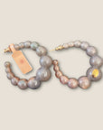 GAS BIJOUX - Boucles d’oreilles Andy petit modèle dorées - Grises foncées degradées