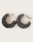 GAS BIJOUX - Boucles d’oreilles IZZIA petit modèle dorées - Bleues marine
