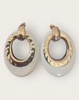 GAS BIJOUX - Boucles d’oreilles SELVA ivoire dorée à l’or fin grand modèle