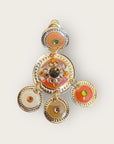 GAS BIJOUX - Boucles d'oreilles SEQUIN deux rangs dorées à l'or fin