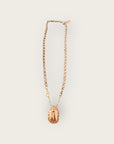 GAS BIJOUX - Collier BILLY avec pendentif SCARABEE DORÉ - RARE