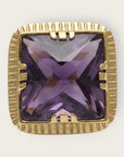 GAS BIJOUX - Bague ARTY chevalière dorée à l’or fin - Améthyste - Taille M