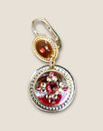 GAS BIJOUX - Boucles d'oreilles SEQUIN dorée Marron