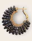 GAS BIJOUX - Boucles d’oreilles IZZIA petit modèle dorées - Bleues marine