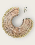GAS BIJOUX - Boucles d’oreilles créoles CROCUS osier et fils doré à l’or fin