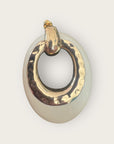 GAS BIJOUX - Boucles d’oreilles SELVA ivoire dorée à l’or fin grand modèle