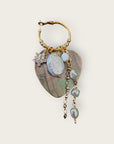 JORGINA - Boucles d'Oreilles Pendentif Cœur Nacre & Perles Baroques