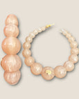 GAS BIJOUX - Boucles d'oreilles créoles Andy grand modèle dorées - Beige fonce