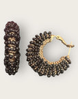 GAS BIJOUX - Boucles d’oreilles IZZIA petit modèle dorées - Noires