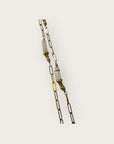 GAS BIJOUX - Collier SCAPULAIRE serti kali - Nacre grise et quartz blanc