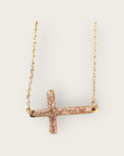 Mademoiselle OUPS - Collier CORPUS CRAZY - Grande croix émaillées horizontale - DORE