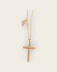 Mademoiselle OUPS - Sautoir CORPUS CRAZY - Grande croix émaillée - DORE