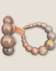 GAS BIJOUX - Boucles d’oreilles Andy petit modèle dorées - Grises foncées degradées