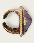GAS BIJOUX - Bague ARTY chevalière dorée à l’or fin - Améthyste - Taille M