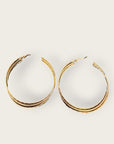 JORGINA - Créoles doublées, Boucles d'oreilles texturées