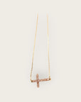 Mademoiselle OUPS - Collier CORPUS CRAZY - Grande croix émaillées horizontale - DORE