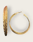 JORGINA - Créoles doublées, Boucles d'oreilles texturées