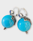 GAS BIJOUX - Boucles d'oreilles DECALCIA argentées et Turquoise